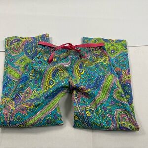 Ralph Lauren Girl's Bright Blue Paisley Pants Size 6X